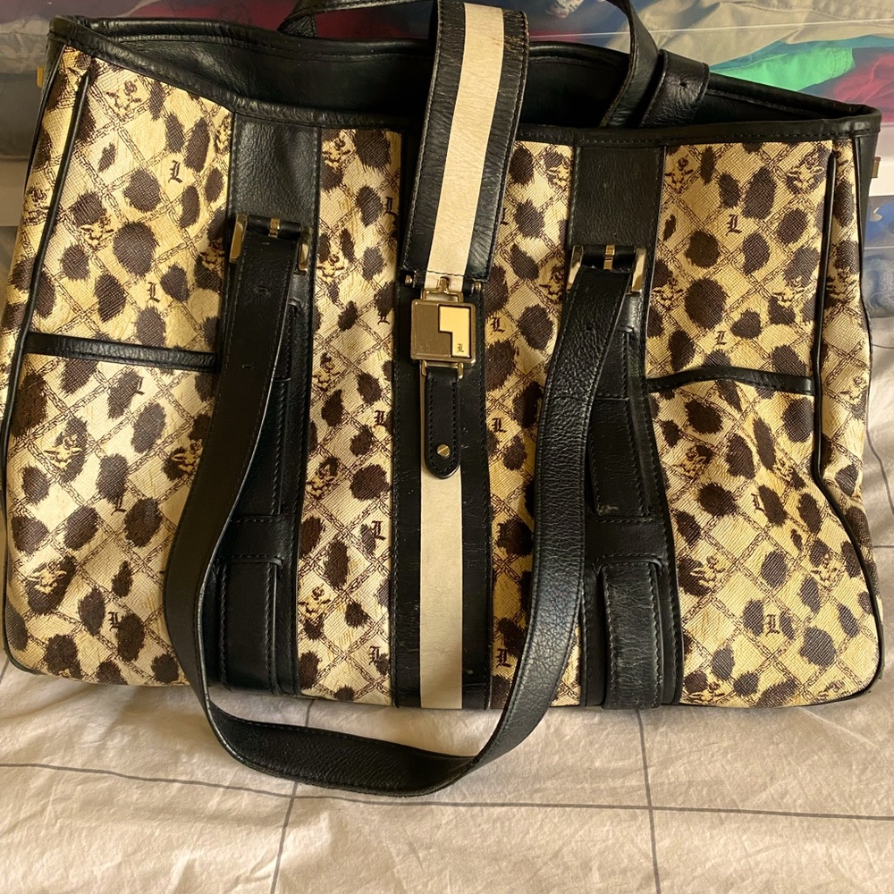 L.A.M.B- Gwen Stefani- Leopard Printed Tote Bag.